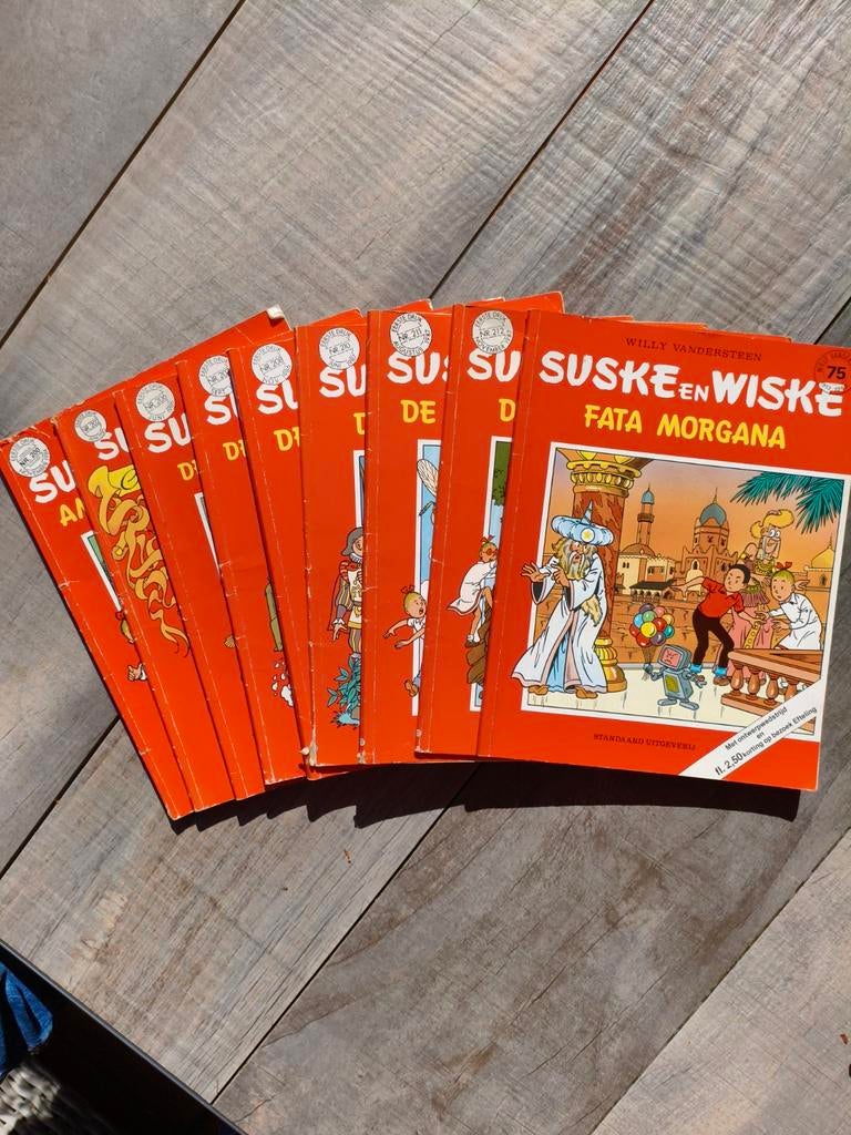 Suske en Wiske - 8 eerste druk stripboeken + Fata Morgana, Meerdere stripboeken, Ophalen, Gelezen, Willy Vandersteen