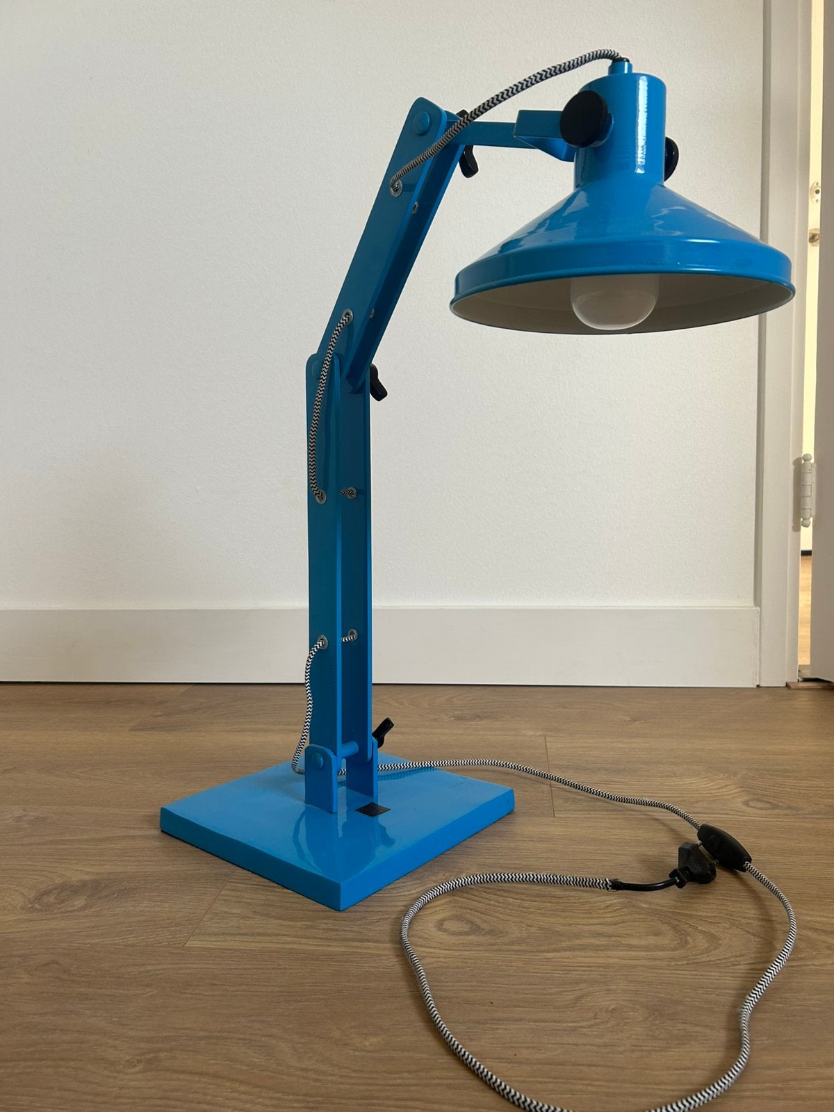 HK Living bureau lamp desk lamp tafel lamp, Bureaulamp, Gebruikt, E27 (groot), Metaal