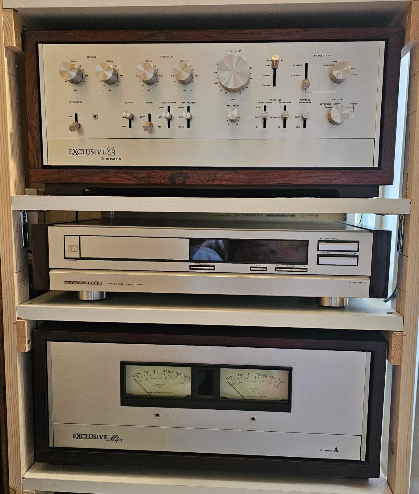 Vintage Exclusive M4a en C3 (a) Versterkers - Zeldzaam!, Audio, Tv en Foto, Versterkers en Receivers, Ophalen, Gebruikt, Pioneer