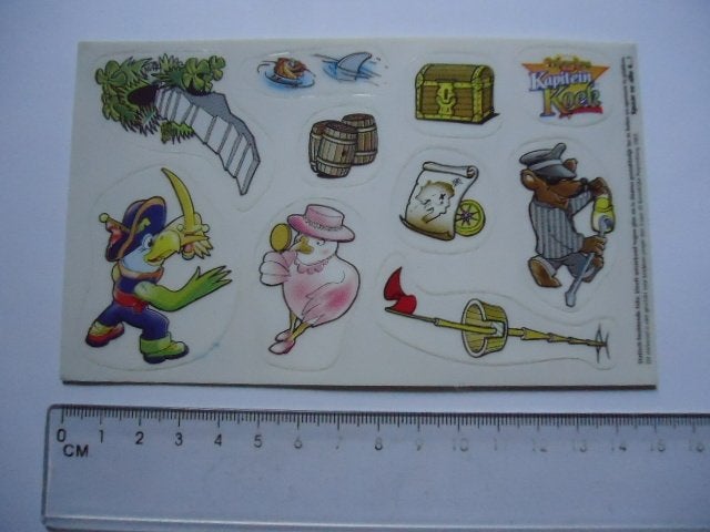 sticker oud Kapitein KOEK strip vel Peijnenburg, Verzenden, Zo goed als nieuw, Bedrijf of Vereniging