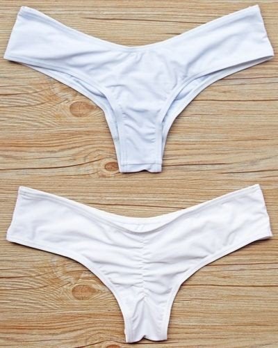 Scrunch cheeky bikini string wit S 32 34, Ophalen of Verzenden, Nieuw, Wit, Bikini