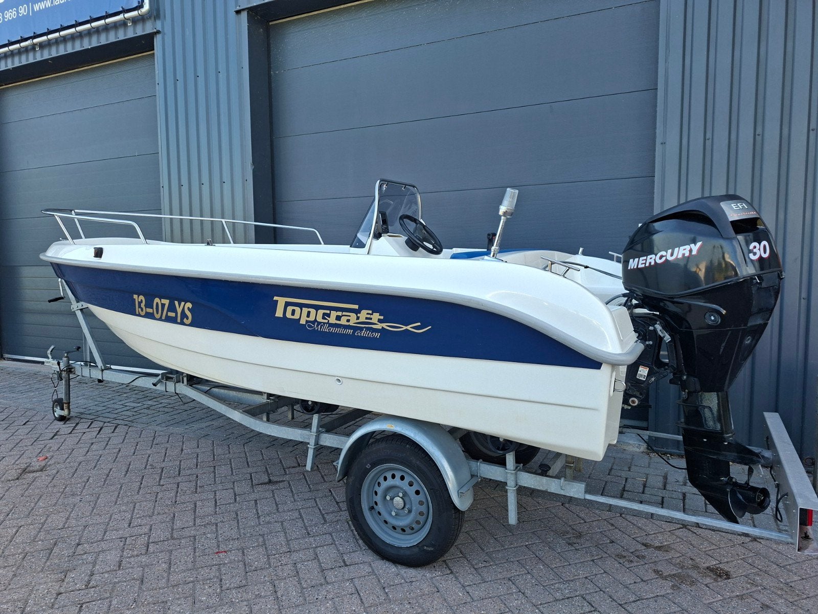 NIEUWSTAAT! Topcraft 440 + Mercury 30PK EFI INJECTIE, 10 tot 30 pk, Viertaktmotor, Ophalen of Verzenden, Zo goed als nieuw