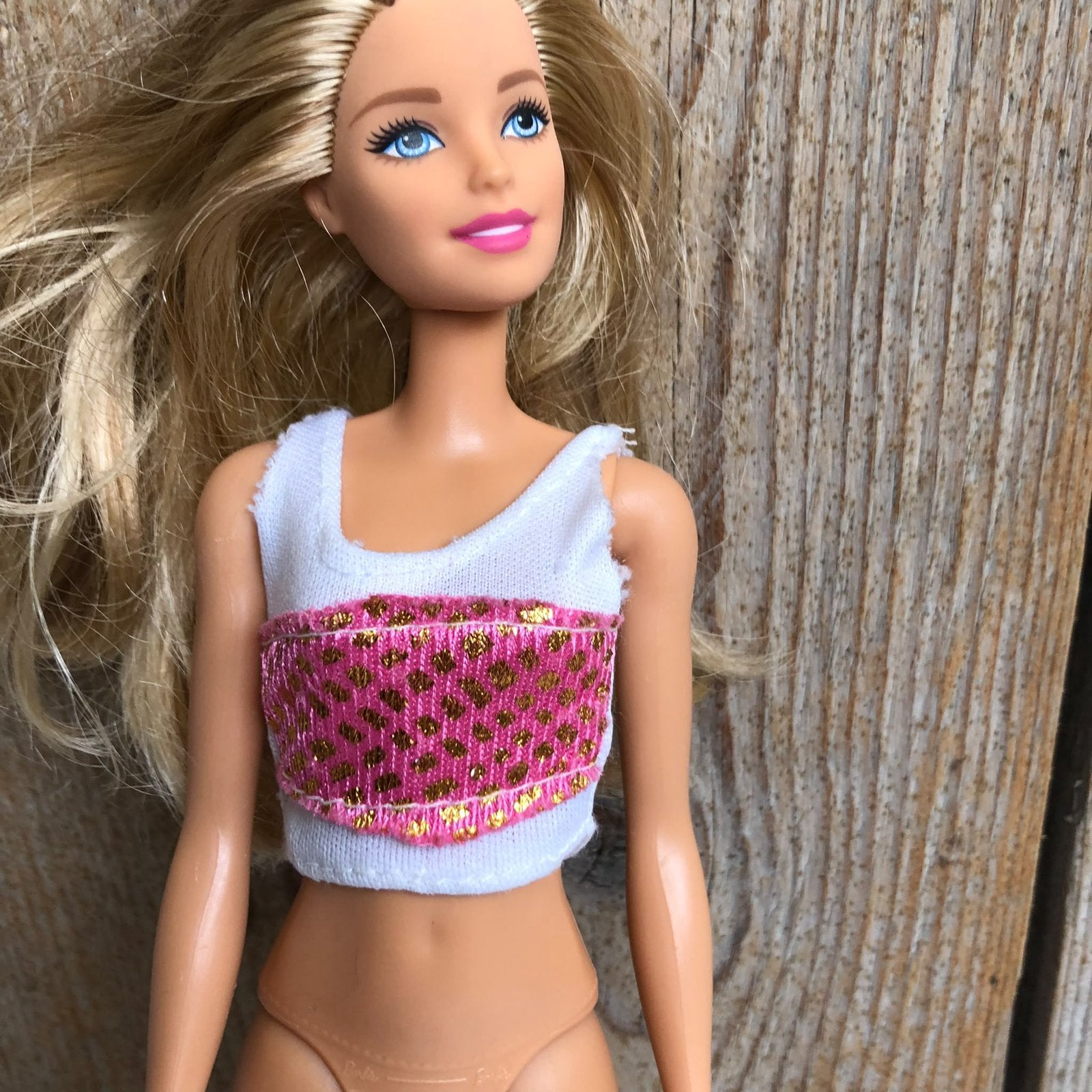 Wit met roze shirt voor Barbie, Ophalen of Verzenden, Gebruikt, Barbie