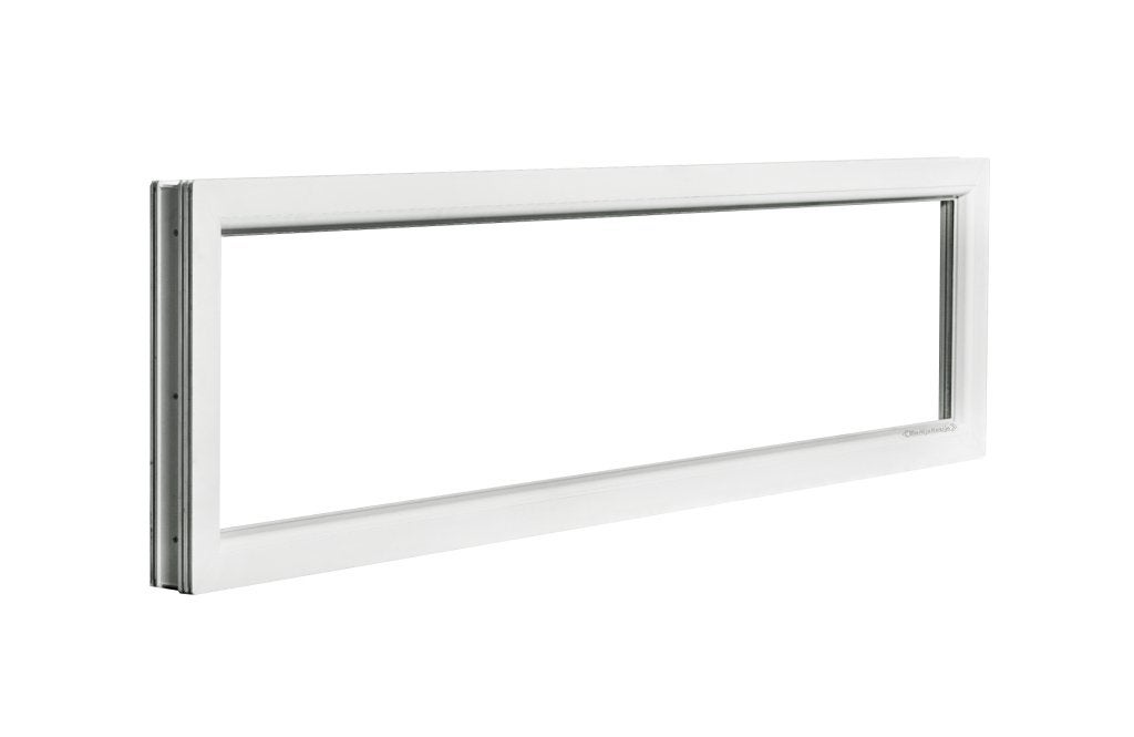 Kunststof Kozijn Vast  B200 H50cm Mat Zwart, Niet ingevuld, Kunststof, Raamkozijn, Niet ingevuld