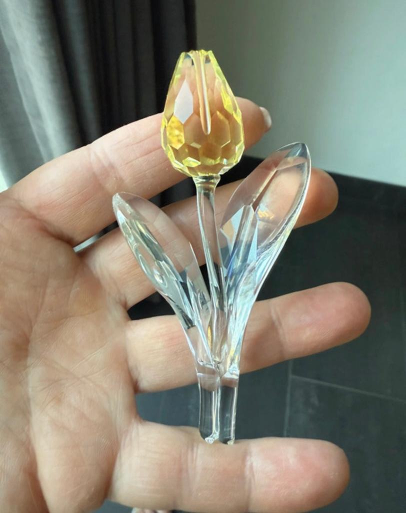 Swarovski tulp orchidee schelp klavertje vier swanitem, Ophalen, Zo goed als nieuw, Zilver, Dame