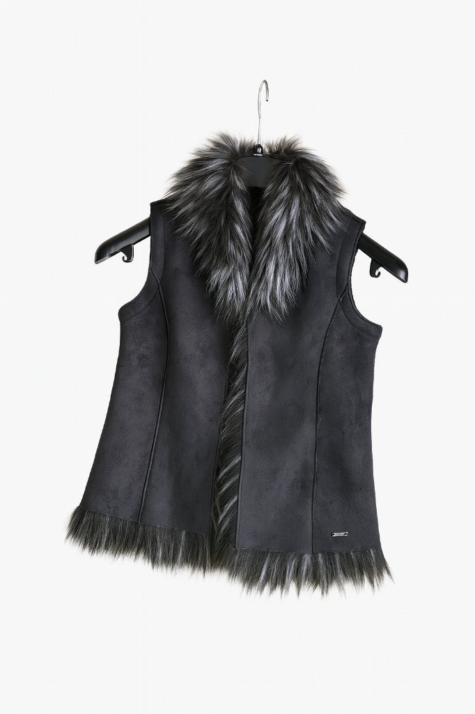 DKNY luxe bodywarmer maat 34/36 imitatiebond, Kleding | Dames, DKNY, Ophalen of Verzenden, Zo goed als nieuw, Maat 34 (XS) of kleiner