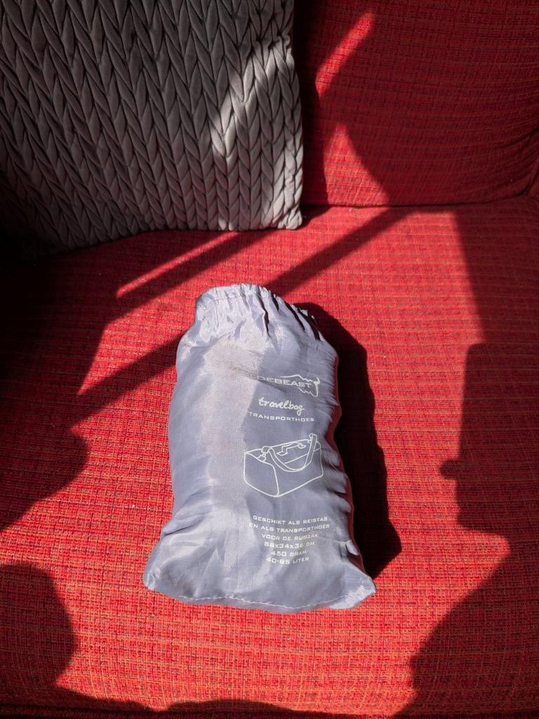 Travelbag transportzak voor rugzak 40-85 liter, Ophalen of Verzenden, Nieuw, Grijs, Overige typen