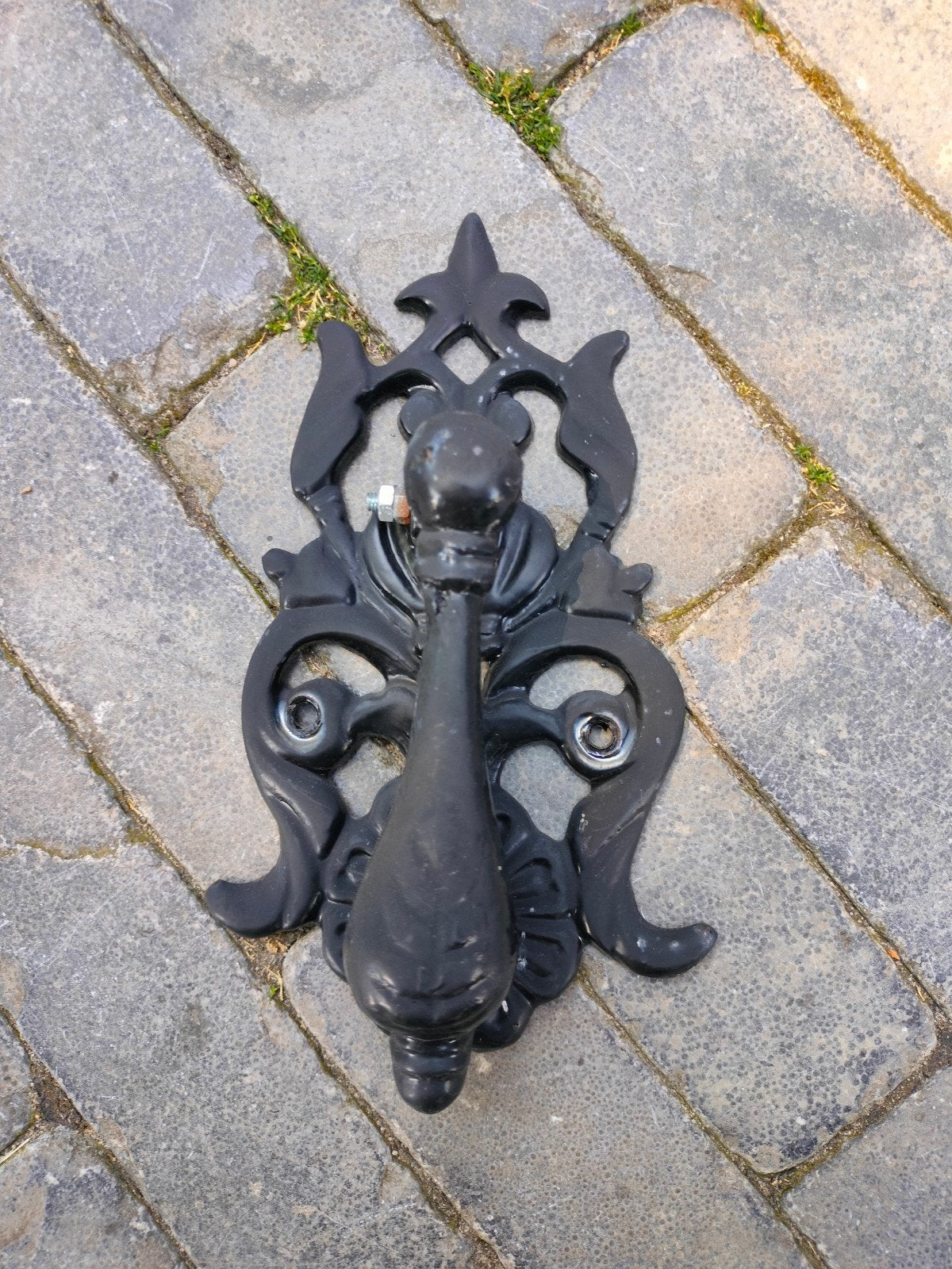 Antieke gietijzeren deurklopper - Klassiek design, Ophalen of Verzenden