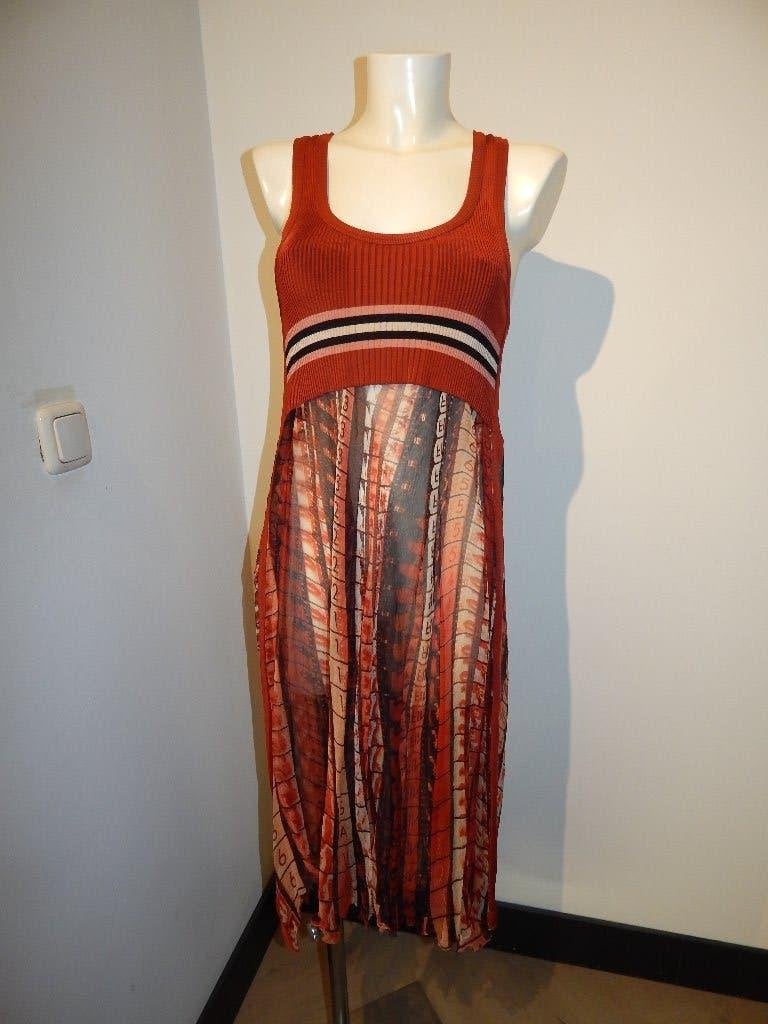 Jean Paul Gaultier prachtige jurk in print merk in de stof38, Kleding | Dames, Maat 38/40 (M), Meerkleurig, Ophalen of Verzenden