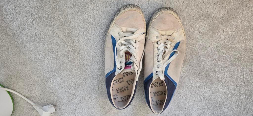Scotch & Soda Sneakers - Beige/Blauw, Ophalen, Gedragen