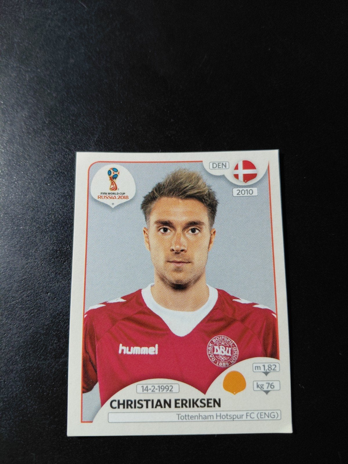 christian eriksen (denenmarken) panini wk 2018, Verzenden, Nieuw, Buitenlandse clubs, Poster, Plaatje of Sticker