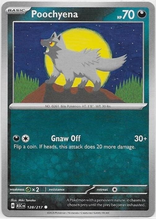 Ascended Heroes,  Poochyena [common] 128/217, Verzenden, Nieuw, Losse kaart
