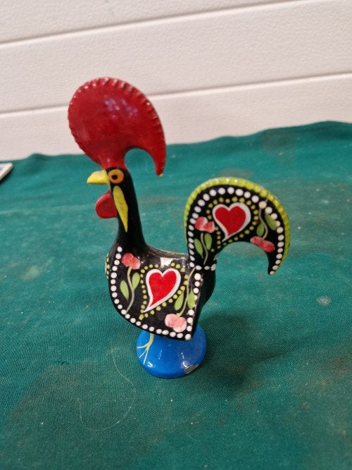 beeld haan van barcelos 14 cm, van metaal, Ophalen of Verzenden
