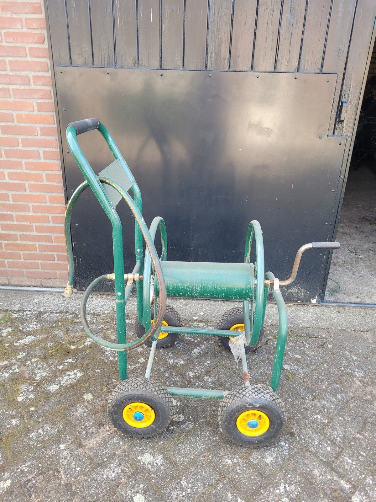Tuinslanghaspel op wielen - Groen, Tuin en Terras, Ophalen, Gebruikt, Tuinslanghaspel