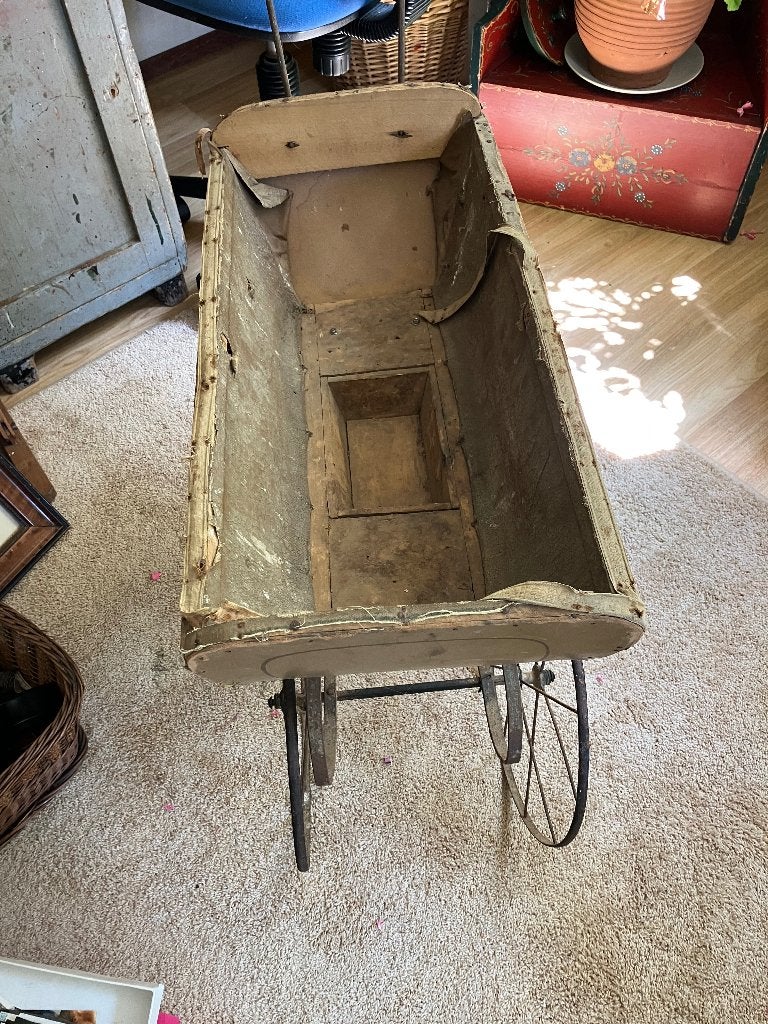 Antiek kinder wagentje, Antiek en Kunst, Curiosa en Brocante, Ophalen of Verzenden