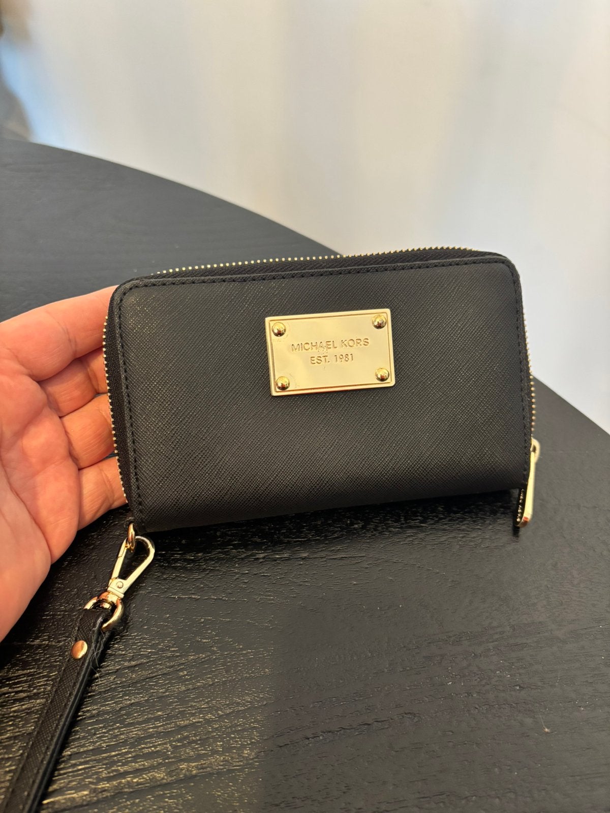 Michael kors portemonnee, Sieraden, Tassen en Uiterlijk, Portemonnees, Ophalen of Verzenden, Zo goed als nieuw, Zwart