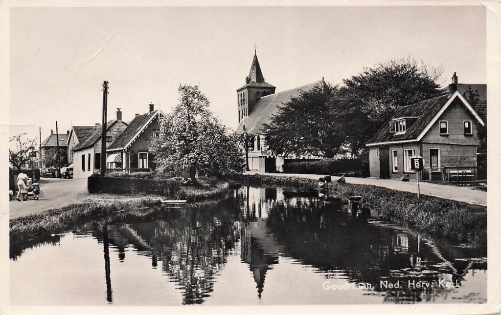 702-424-017 Goudriaan, Verzamelen, Ansichtkaarten | Nederland, Verzenden, Voor 1920, Zuid-Holland