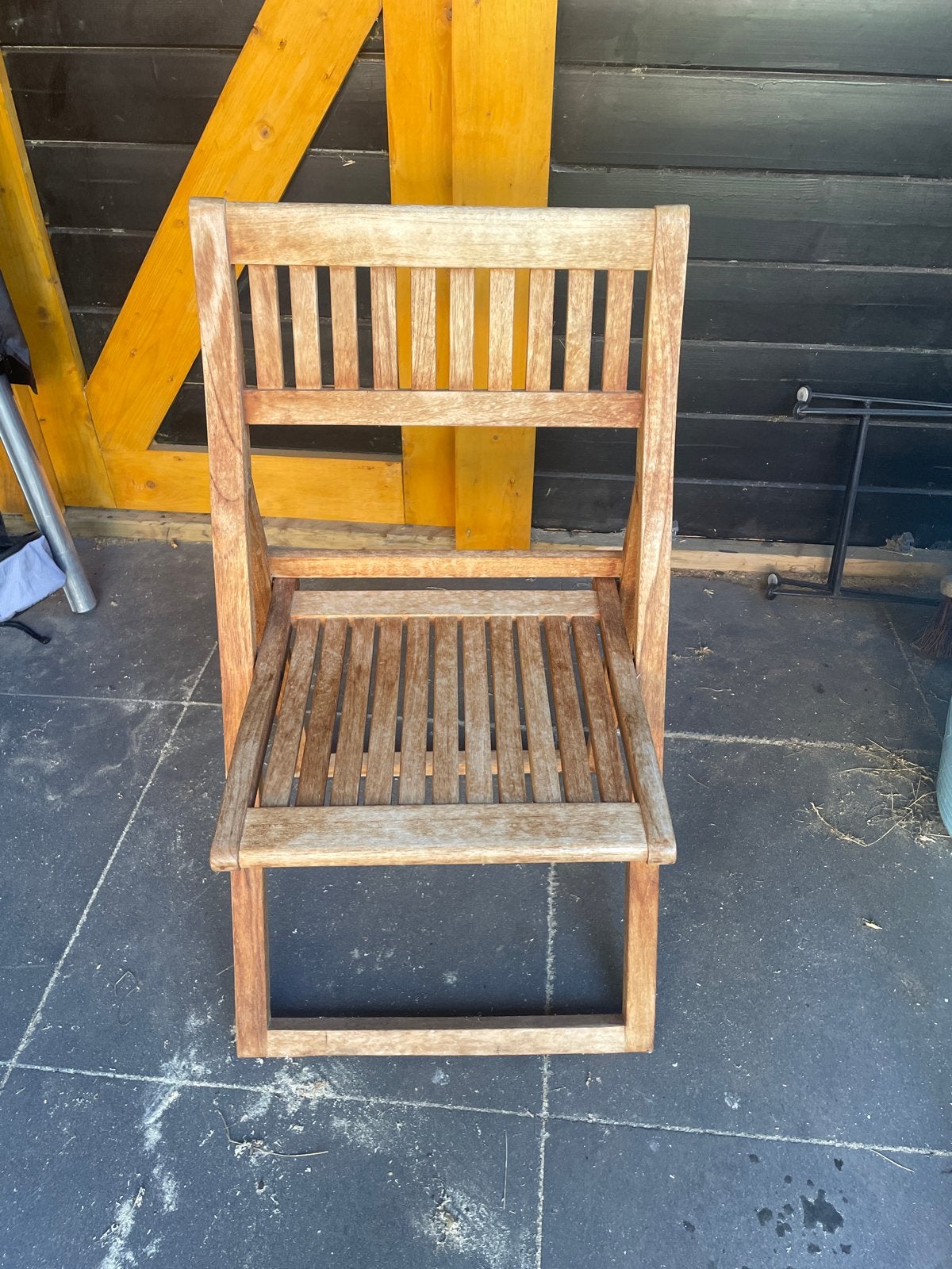 Nimbus teak klapstoel, Ophalen, Zo goed als nieuw, Hout, Inklapbaar