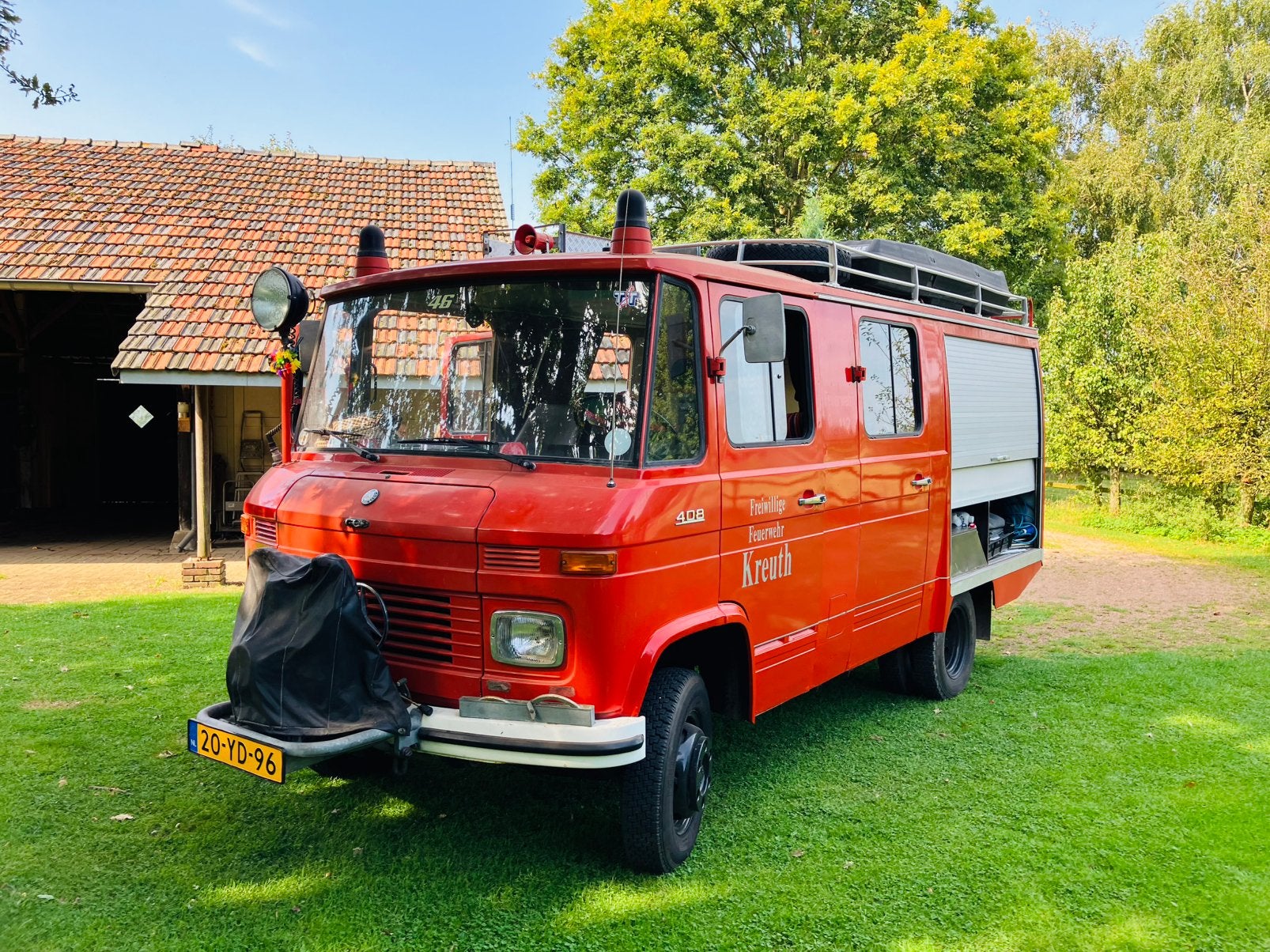 Brandweer camper oldtimer belastingvrij dubbellucht LF 408 G, foto 2