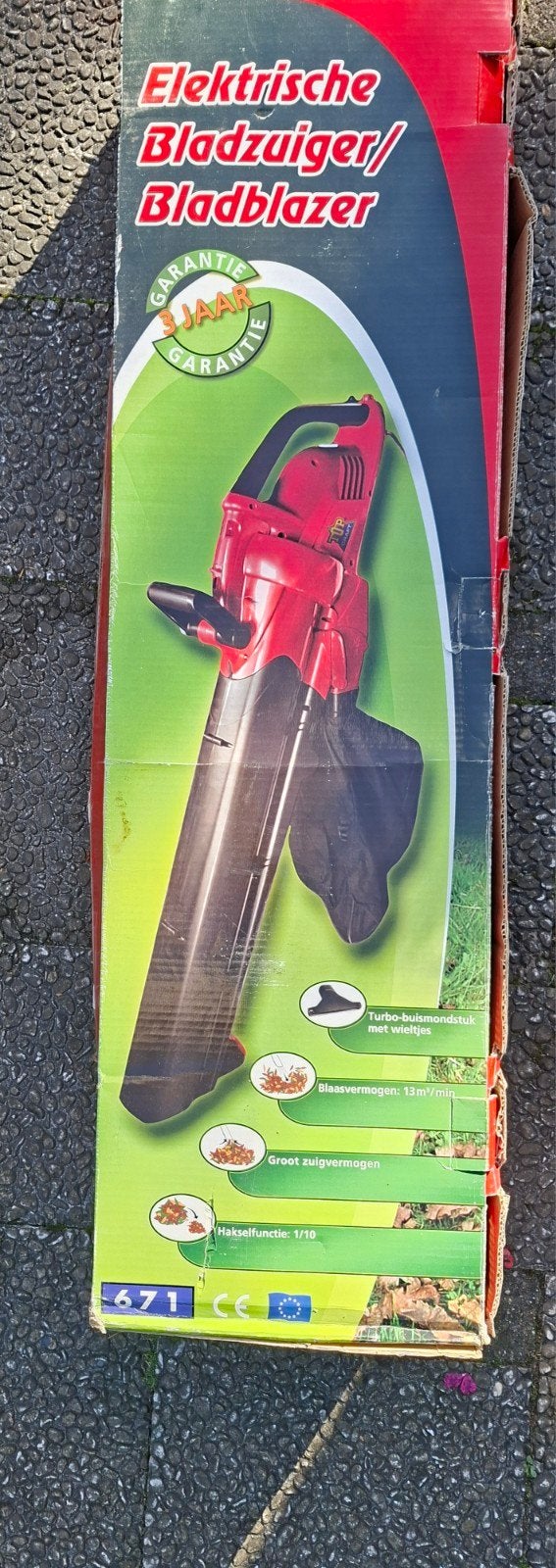 TOPCRAFT elektrische bladblazer/-zuiger met hakselfunctie, Ophalen, Gebruikt, Topcraft, Met opvangzak