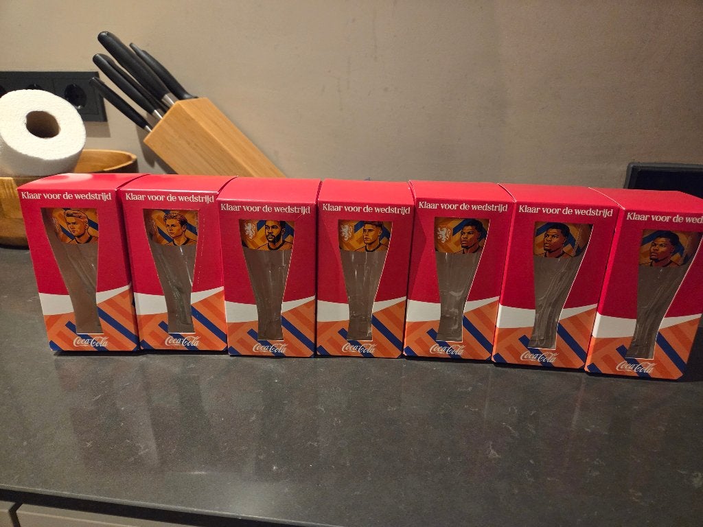 Te ruil: Nederlands elftal Coca Cola glazen, Verzamelen, Ophalen, Zo goed als nieuw, Overige sporten, Overige typen