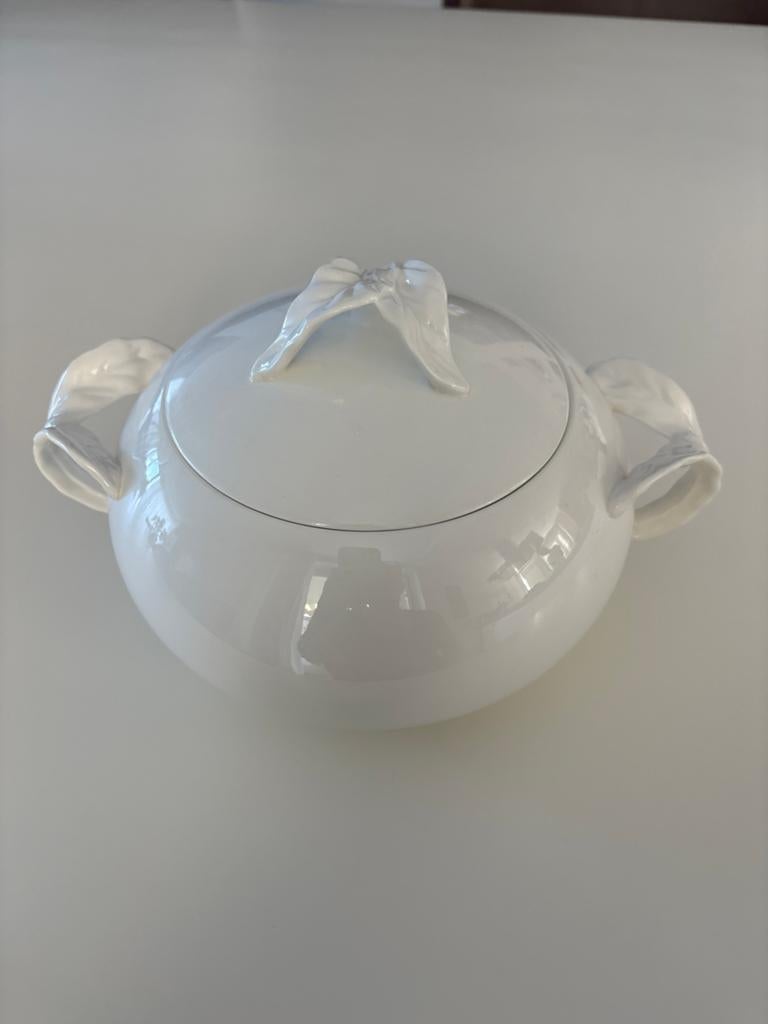 Villeroy & Boch Foglia Terrine/Soepkom - Wit Porselein, Ophalen of Verzenden, Zo goed als nieuw, Kom(men), Overige stijlen