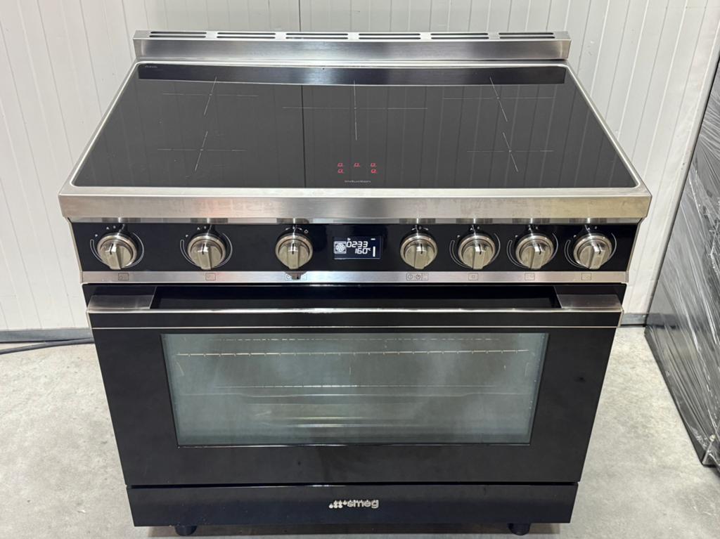 Luxe smeg inductie fornuis 90 cm breed., Bella, Hete lucht, 60 cm of meer, Ophalen of Verzenden