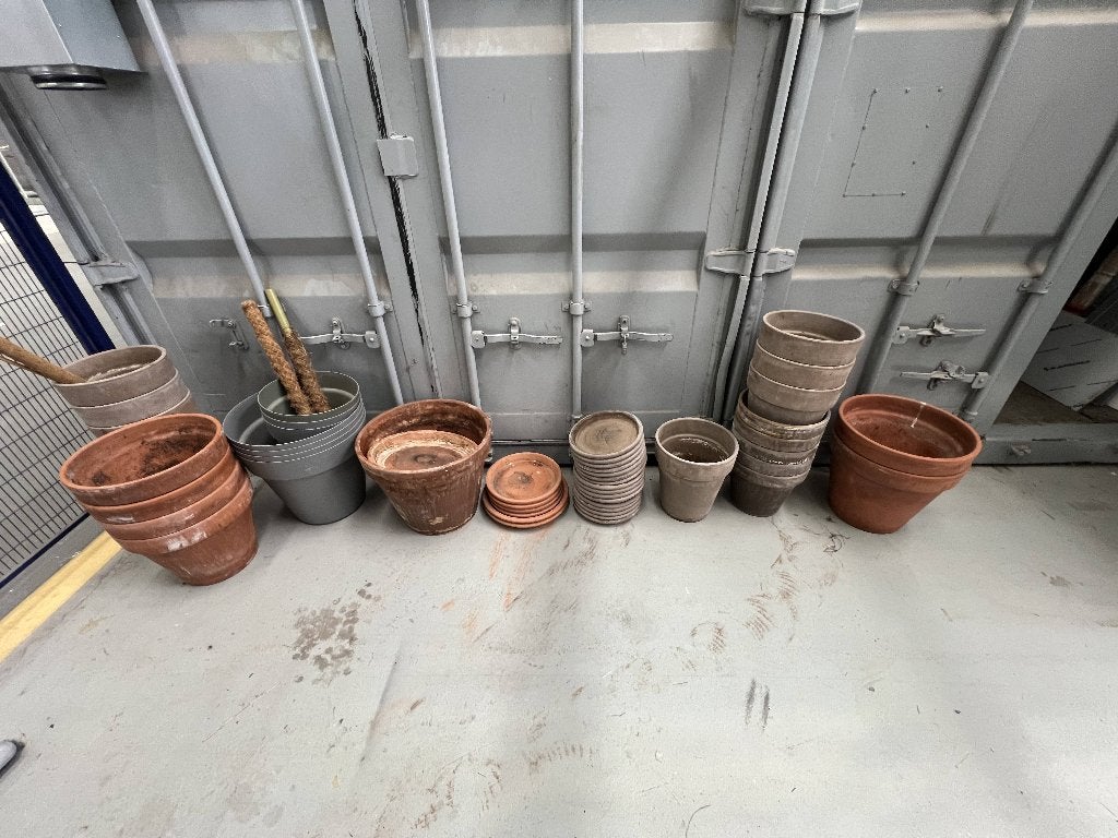 bloempotten terracotta, Tuin en Terras, Gebruikt, Rond, Terracotta, 40 tot 70 cm