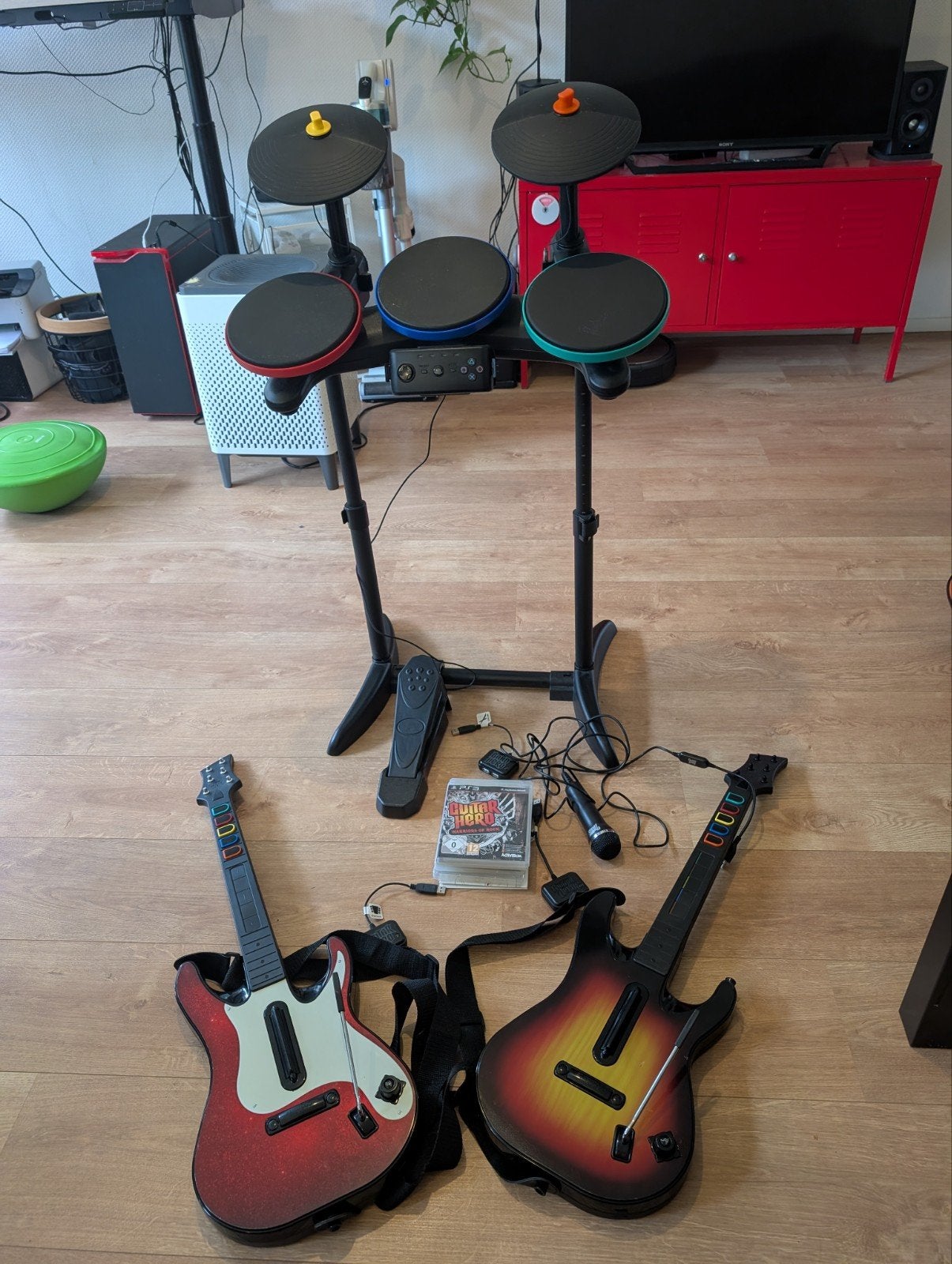 Band Hero/Guitar Hero set - PS3/PC - Compleet pakket, Spelcomputers en Games, Games | Sony PlayStation 3, Ophalen, Muziek, Gebruikt