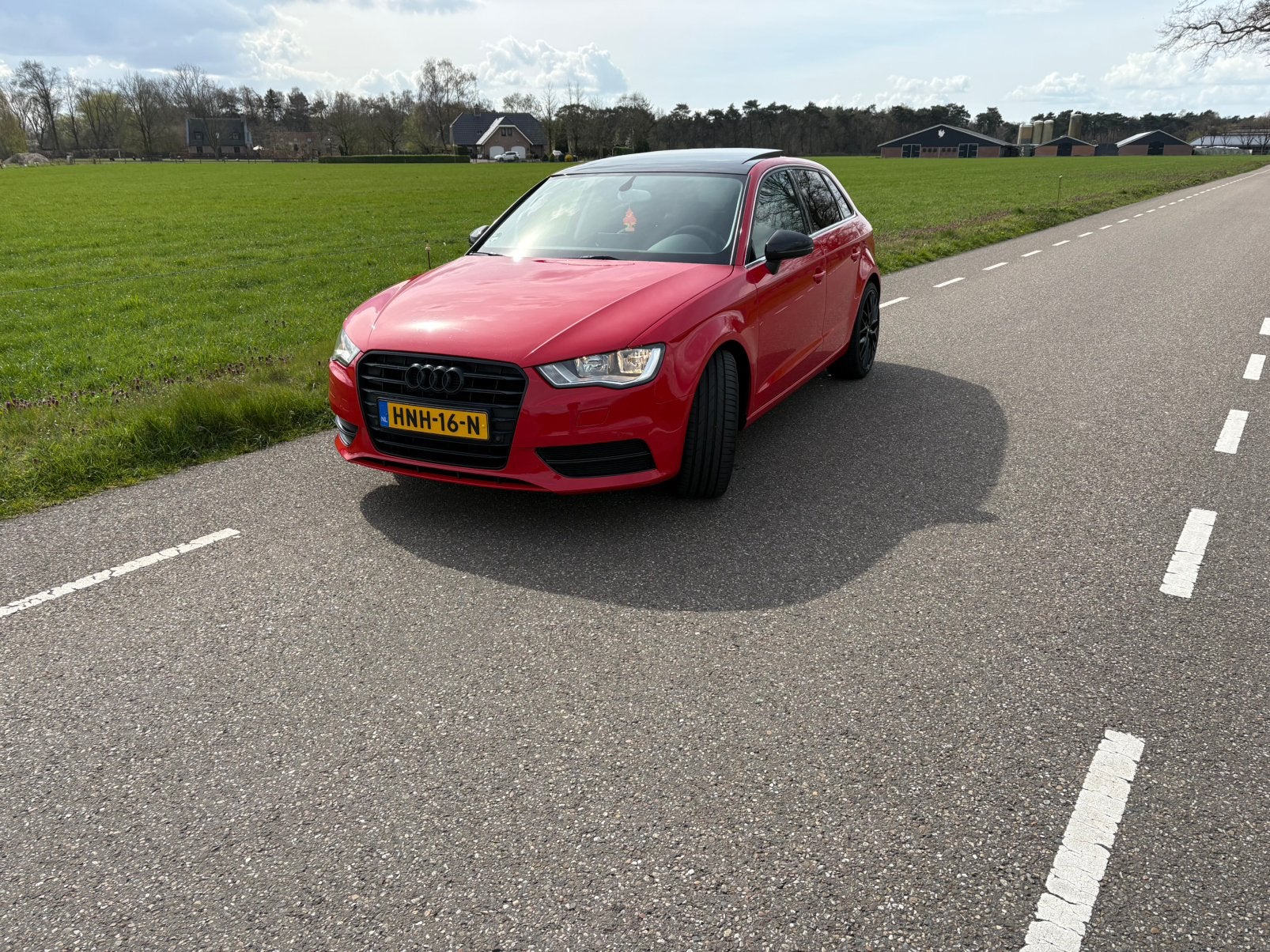 Audi A3 1.4 Tfsi 90KW Sportback S-tronic 2013 Rood, Auto's, Audi, Zwart, Leder en Stof, 122 pk, 1395 cc