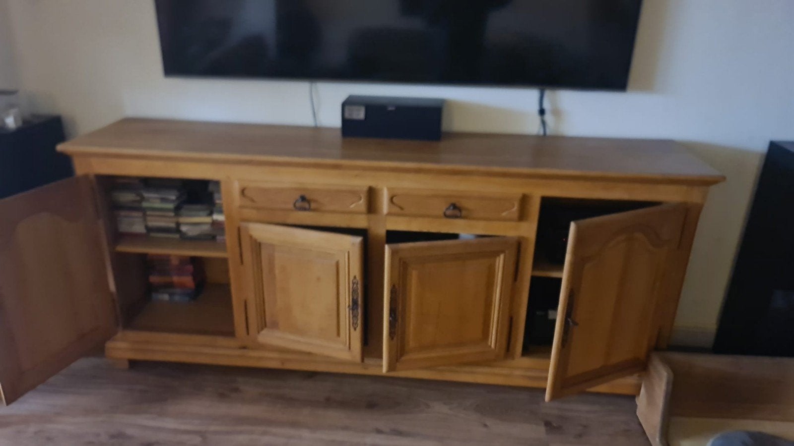 Mooi eikenhouten dressoir - 235x100x50 cm, Ophalen, Gebruikt, Eikenhout, Met lade(s)