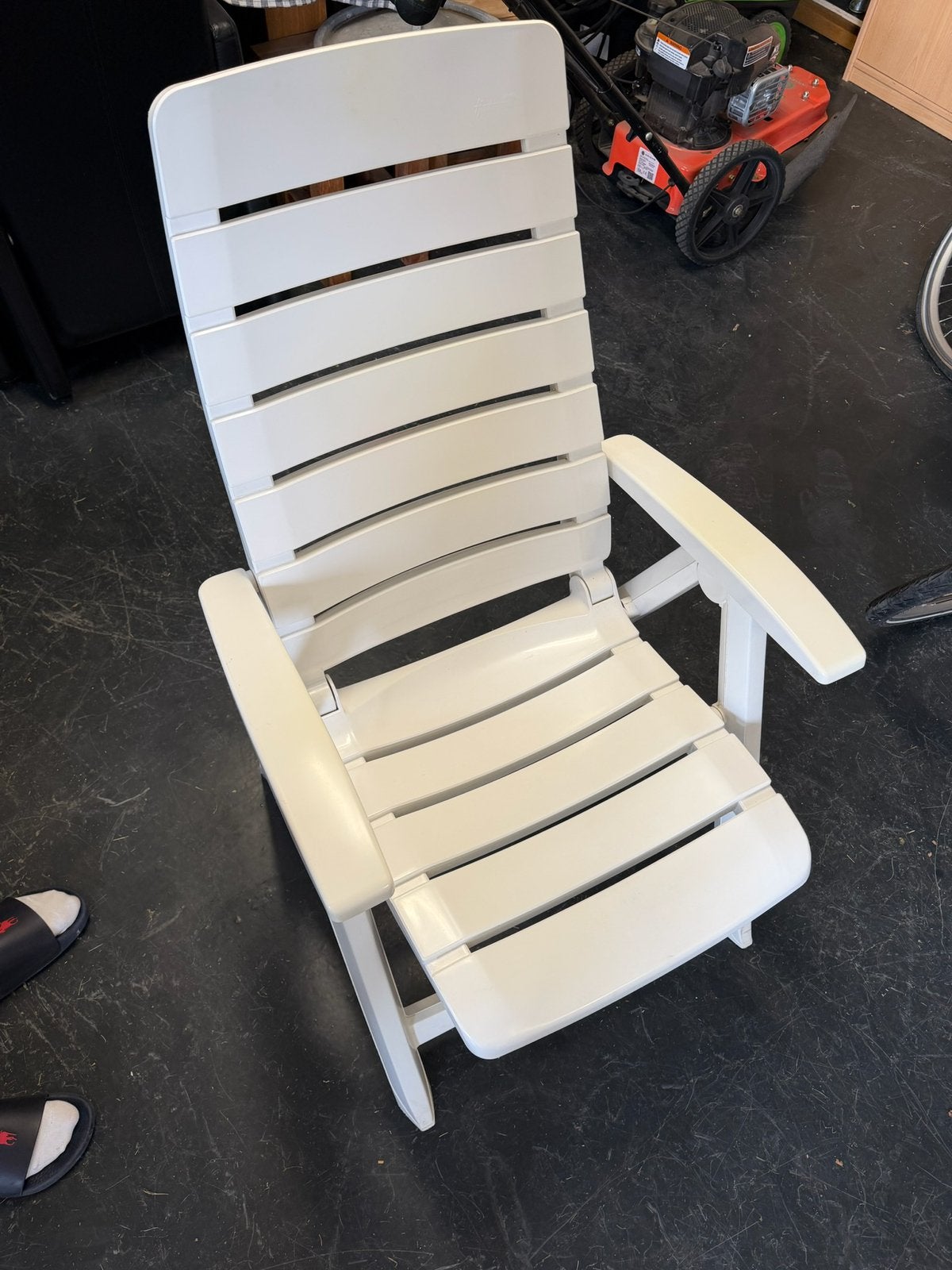 Witte plastic inklapstoelen 4 stuks, Tuin en Terras, Ophalen, Nieuw, Kunststof, Verstelbaar