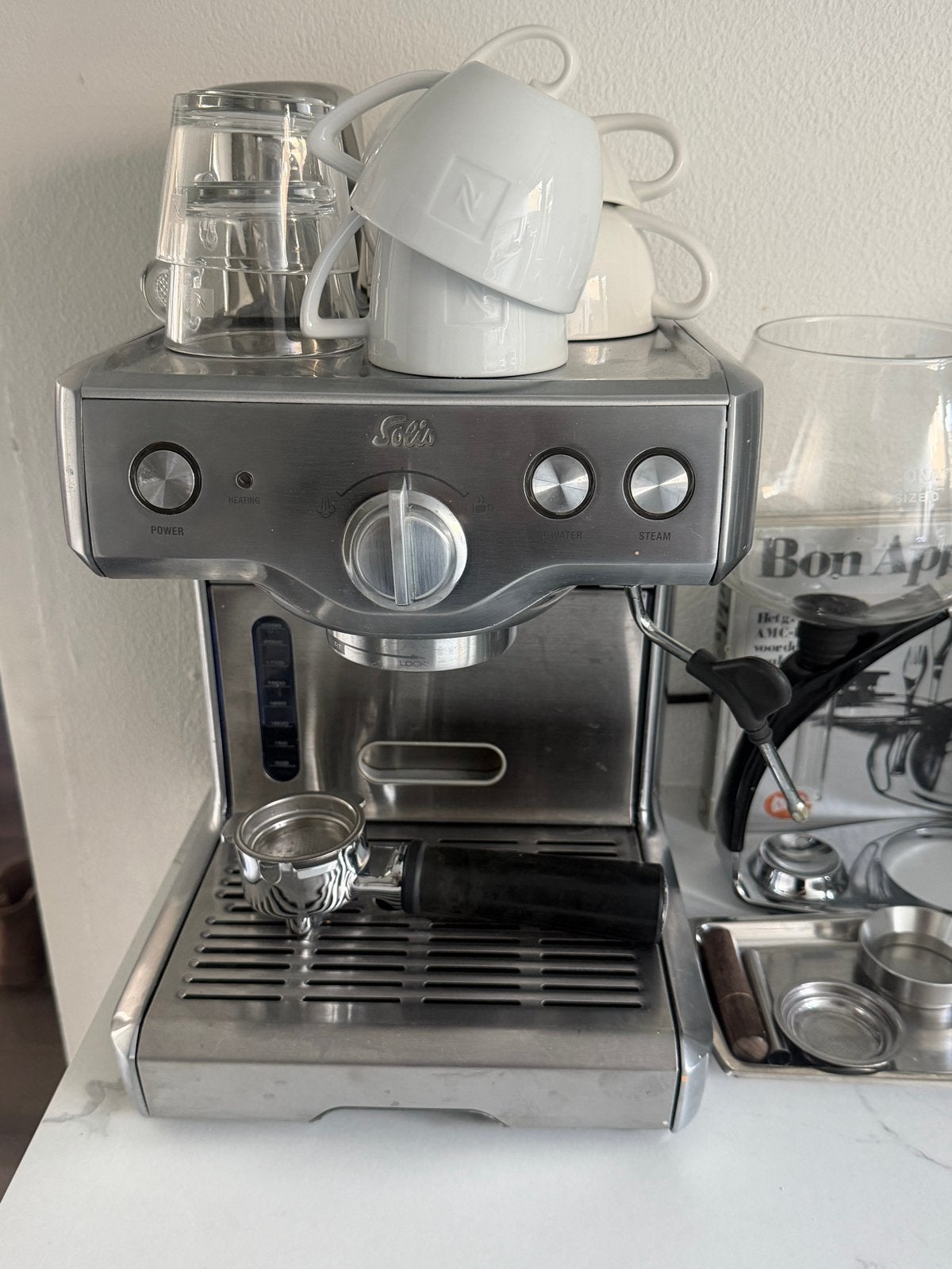 Solis Barista Espressomachine - Werkt soms wel/soms niet, Espresso apparaat, Gemalen koffie, Niet werkend, Ophalen