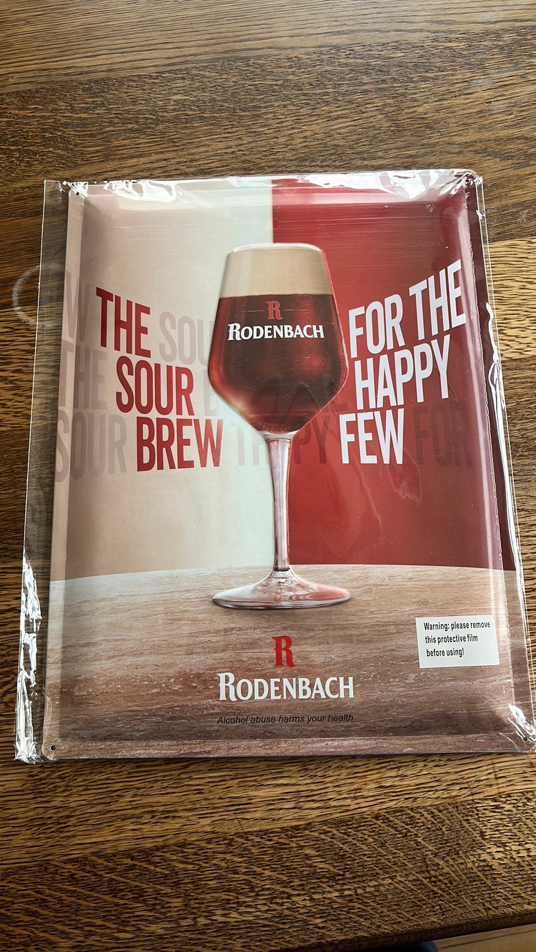 Rodenbach bier bord / schild, Verzamelen, Ophalen of Verzenden, Nieuw, Reclamebord, Plaat of Schild, Overige merken