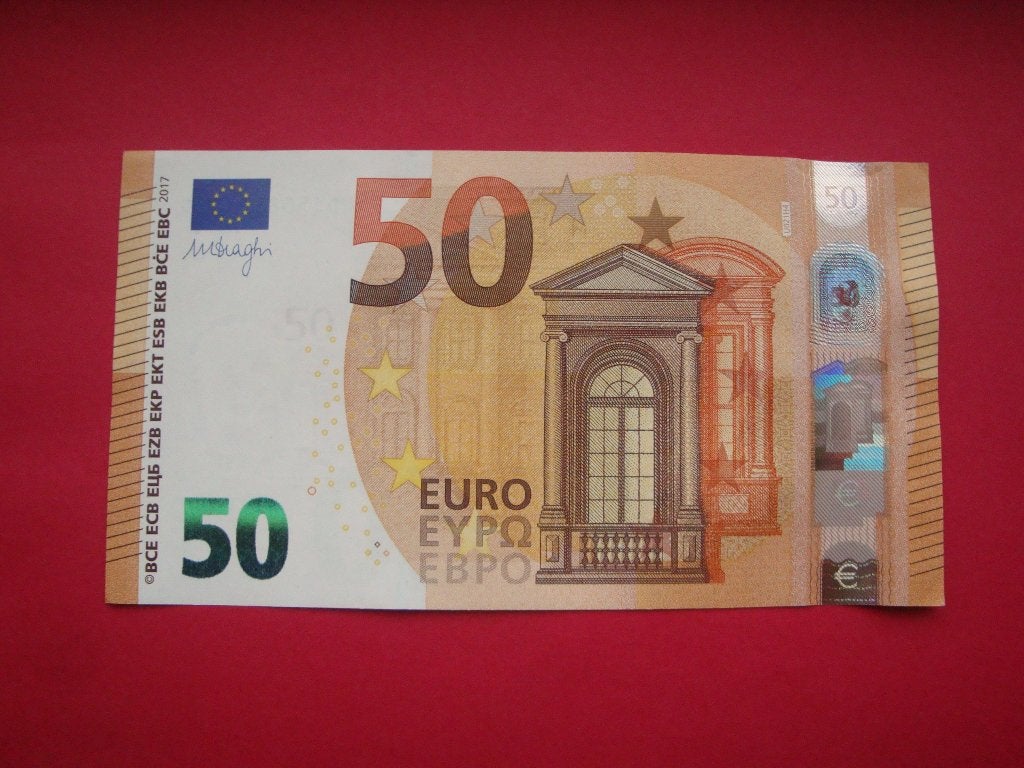 Kavel bankbiljet 50 Euro UNC 2017., Postzegels en Munten, Verzenden, Overige landen, 50 euro, Los biljet