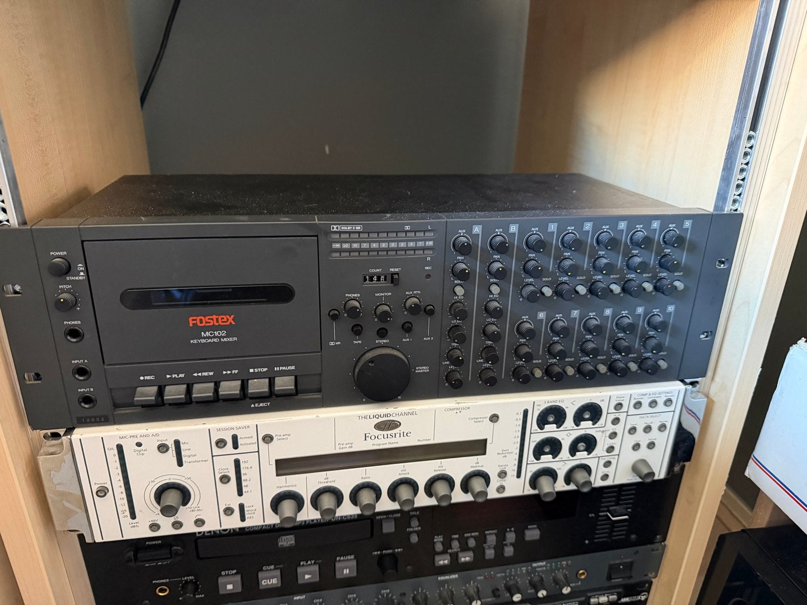 Fostex MC102 Keyboard Mixer met 10 kanalen, Ophalen of Verzenden, Gebruikt, 10 tot 20 kanalen