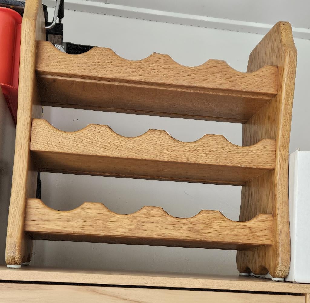 blank eiken wijnrek, Ophalen, 5 tot 15 flessen, Zo goed als nieuw, Minder dan 50 cm