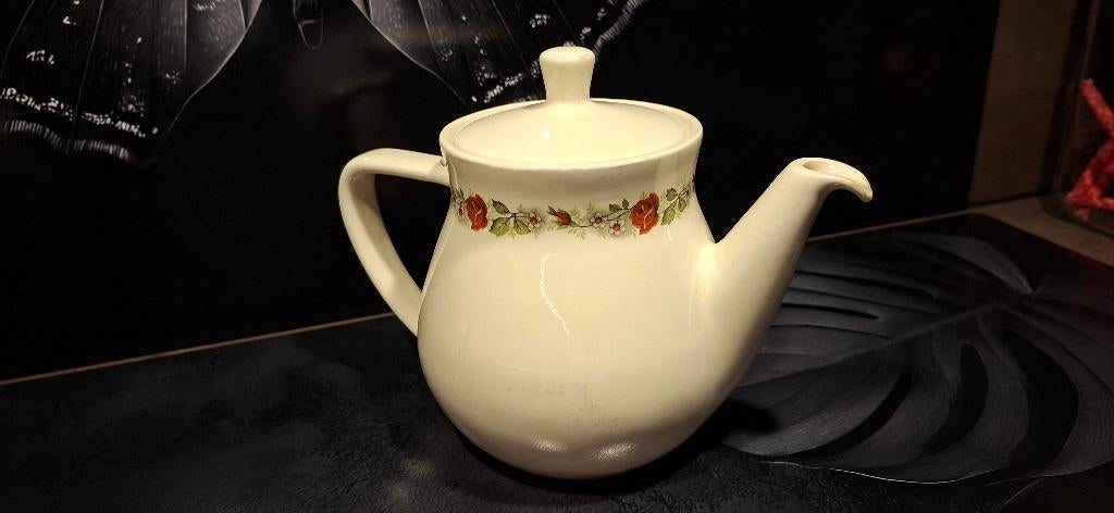 Vintage Douwe Egberts theepot, Gebruikt, Overige typen, Ophalen of Verzenden, Overige stijlen