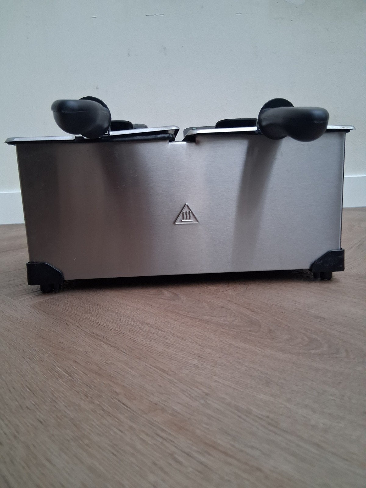 Duo-friteuse - Frituurpan met 2 aparte pannen, 2 tot 3 liter, Ophalen of Verzenden, Gebruikt, Duo-friteuse