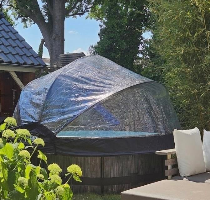 EXIT Frame Zwembad - Black Wood - 244 x 76 cm + veel extra's, Tuin en Terras, Zwembad-toebehoren, Ophalen, Zo goed als nieuw