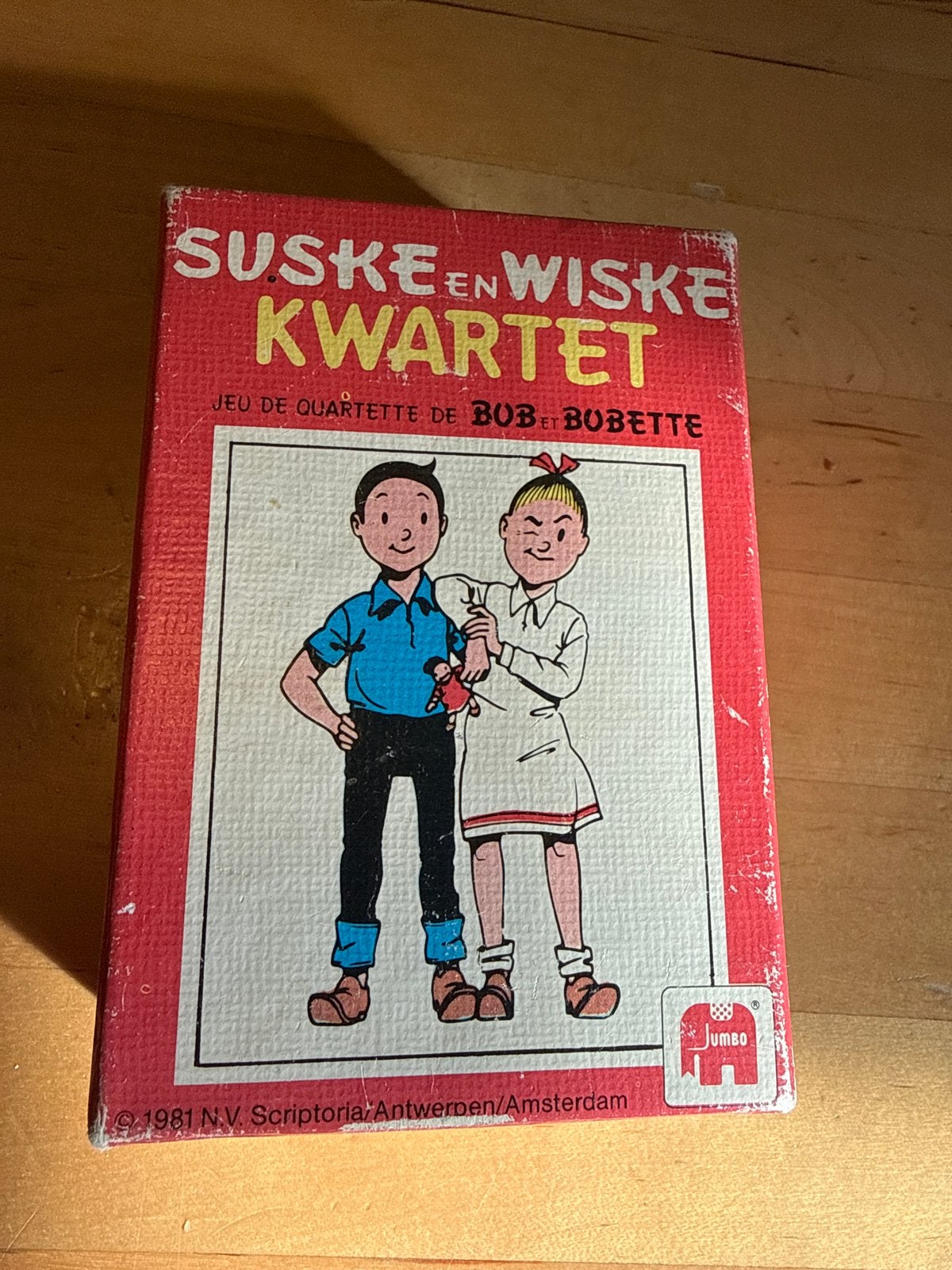 Suske en Wiske Kwartetspel - Vintage Jumbo (1981), Drie of vier spelers, Ophalen of Verzenden, Gebruikt