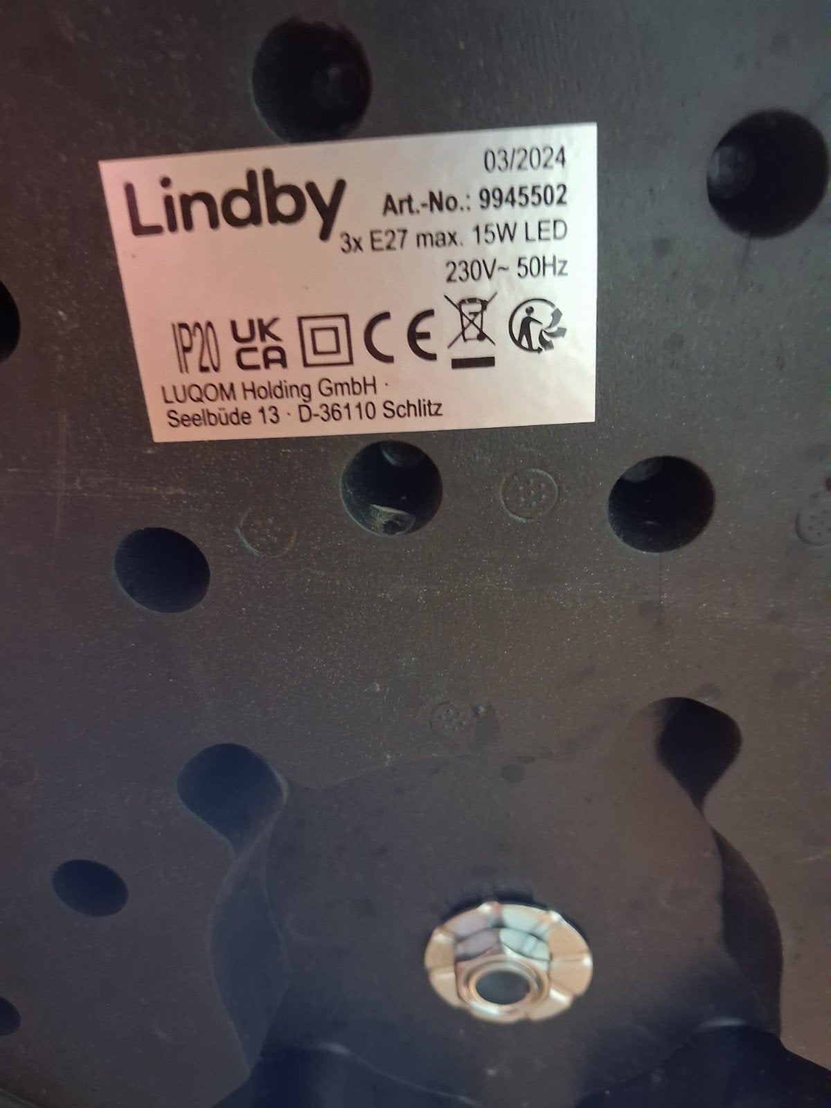 Lindby lamp, Ophalen, Zo goed als nieuw, Overige typen, Overige merken