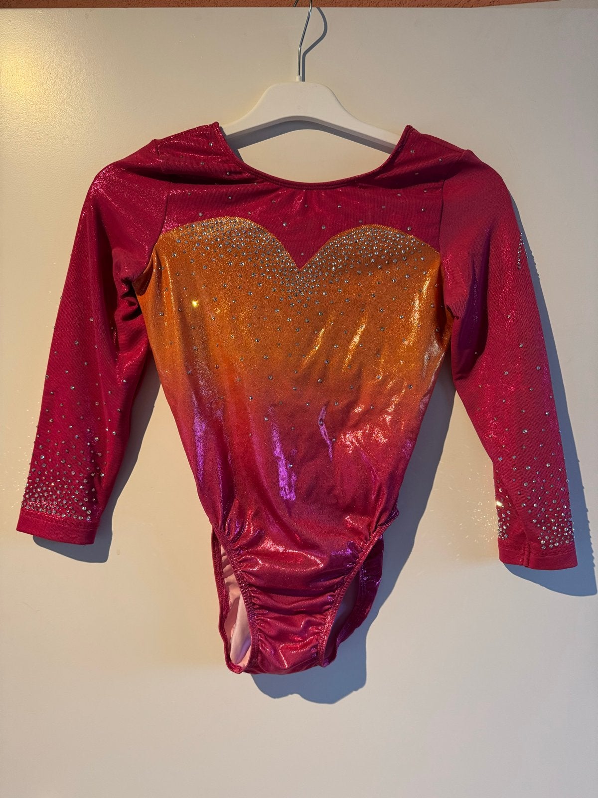 GK Turnpakje Roze/Oranje met Strass Steentjes, Maat 38/40 (M), Overige typen, Ophalen of Verzenden, Roze