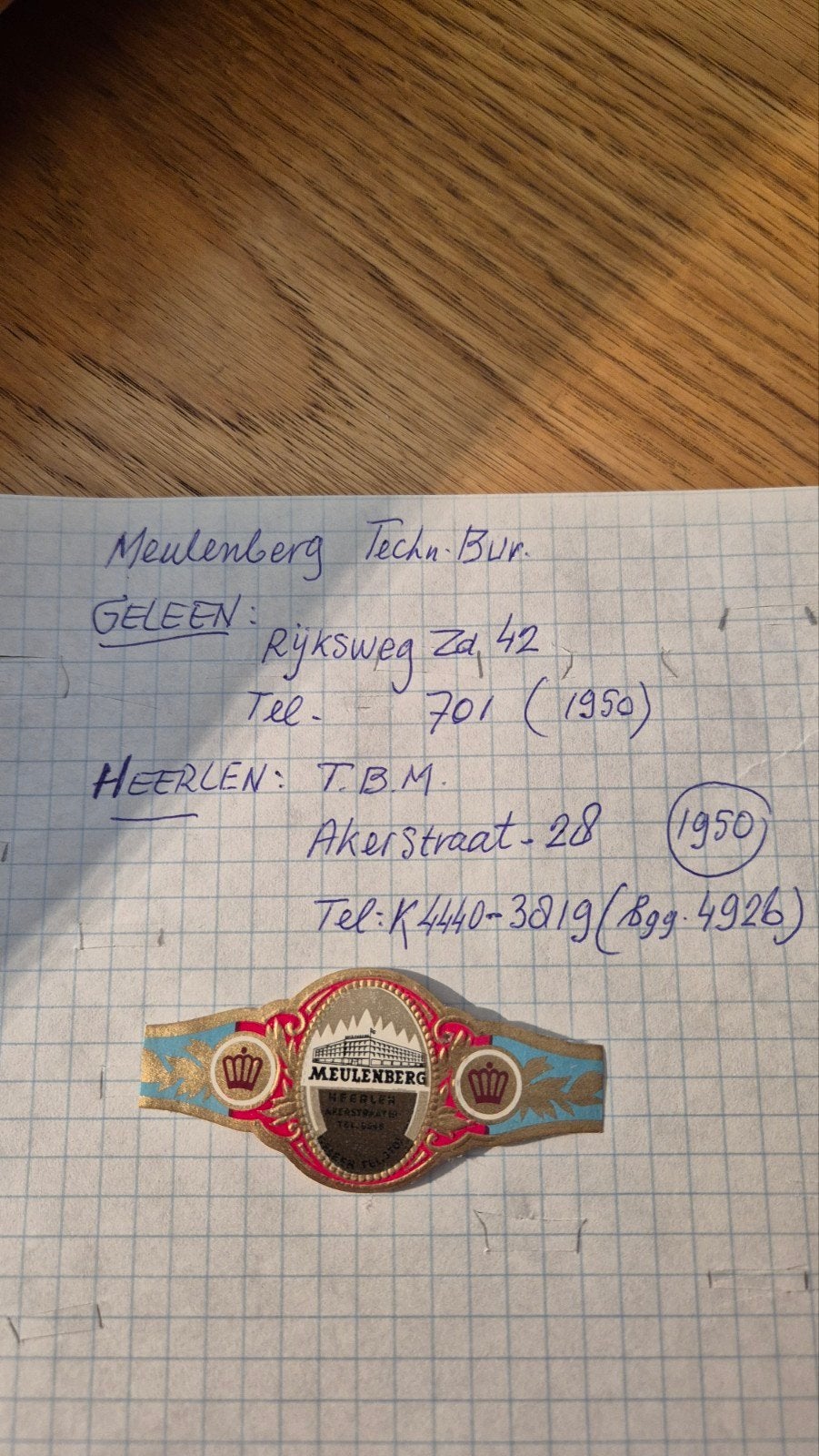 Sigarenbanden Heerlen / Geleen, Ophalen, Zo goed als nieuw, Sigarenbandjes