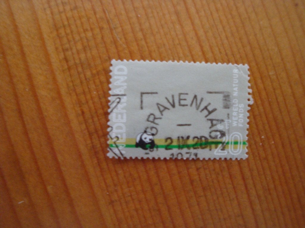 Postzegel Nederland WWF WNF uit 1971 gestempeld, Ophalen of Verzenden, Na 1940, Gestempeld