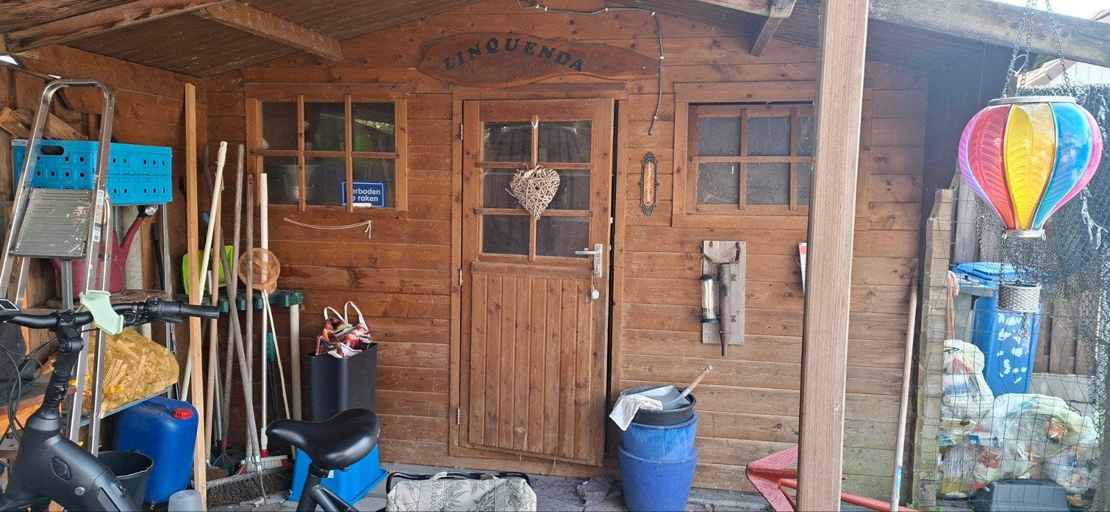 houten tuinhuisje, Tuin en Terras, Ophalen, Tuinhuis, 250 tot 500 cm, 2 ramen