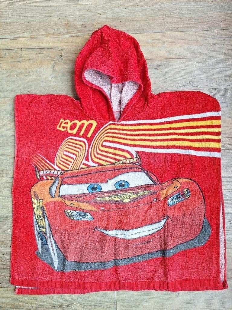 Cars badponcho badstof maat 98-116, Gebruikt, Ophalen of Verzenden, Badponcho, Jongen