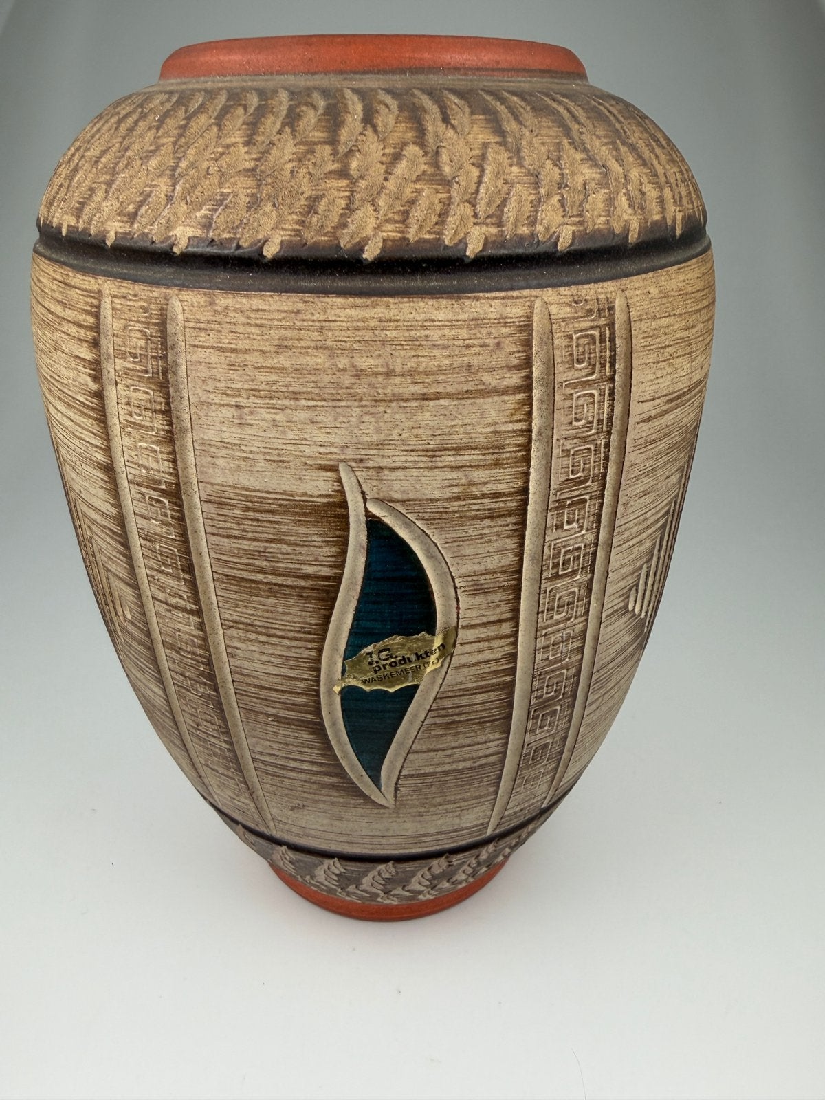 Vintage Sawa Keramik Sgraffito vaas – jaren 50/60, Ophalen