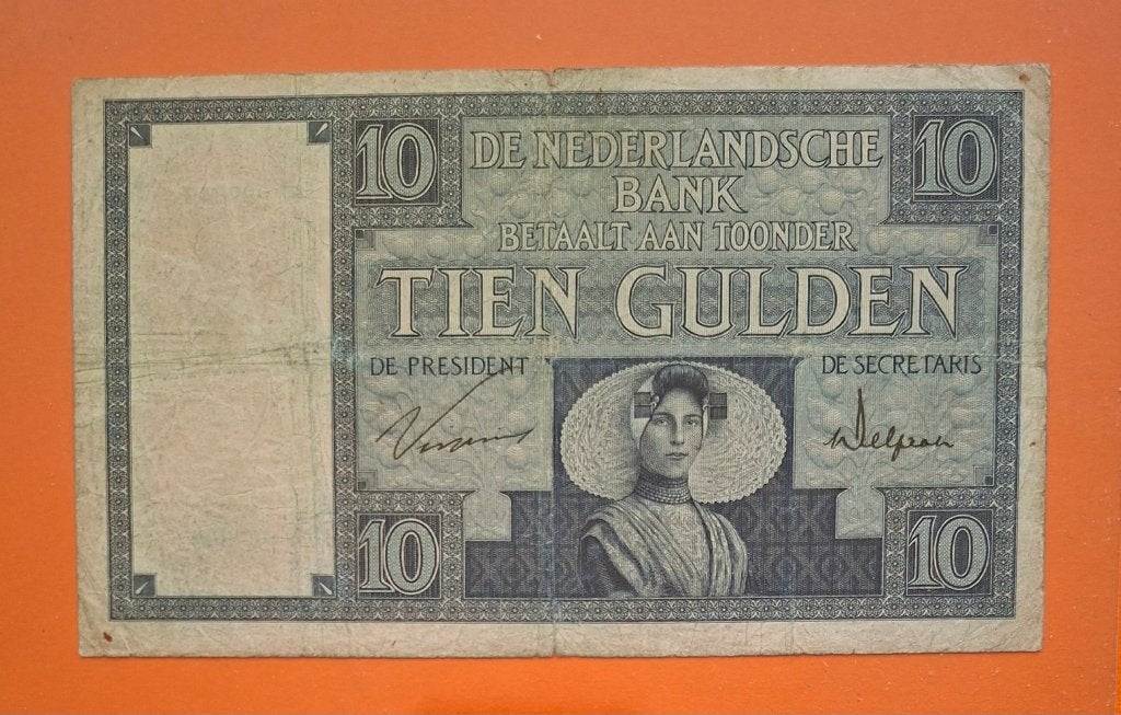 Bankbiljet 10 gulden 1928 Zeeuws Meisje, cat. PL35.a3, Verzenden, 10 gulden, Los biljet