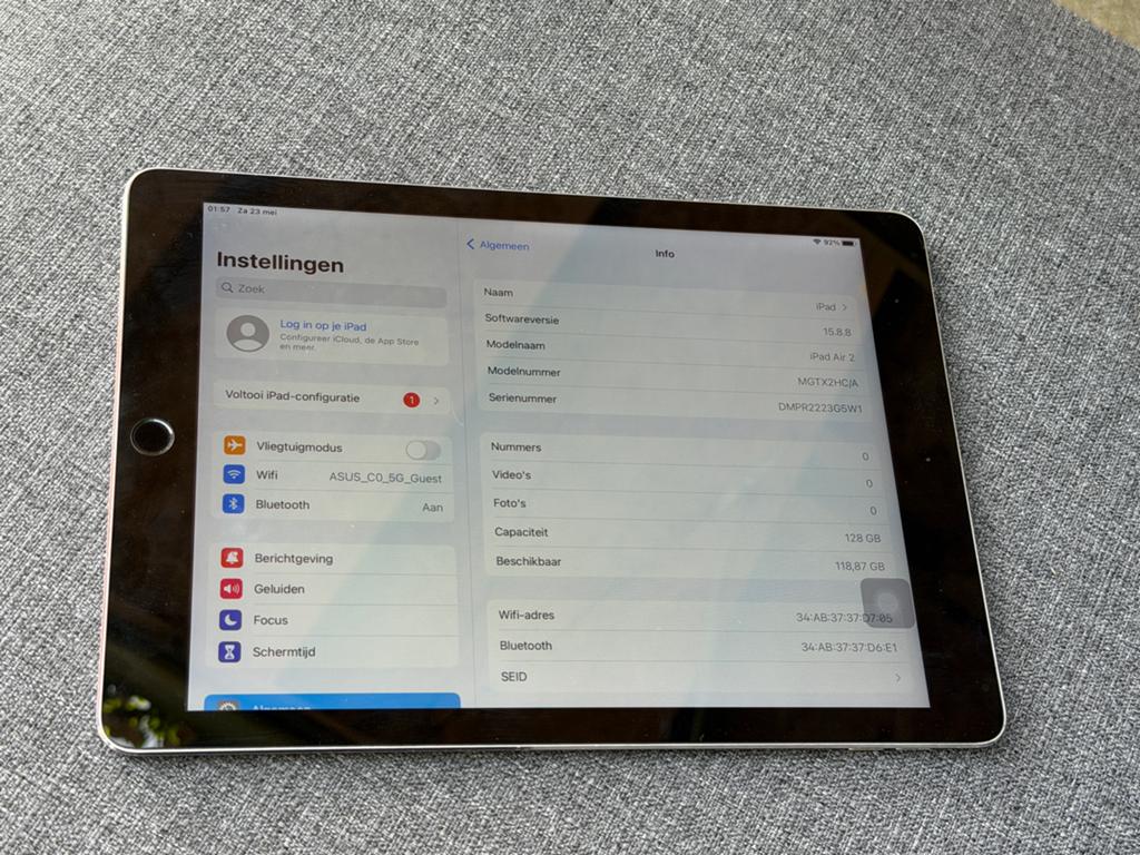 iPad Air 2 128GB, Computers en Software, Apple iPads, 10 inch, Gebruikt, Zwart, Apple iPad Air